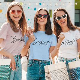 Custom Year Besties BESTE FREUNDIN Modernes Script T-Shirt