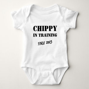 Custom Year "Chippy in Training" Carpenter Tradie Baby Strampler