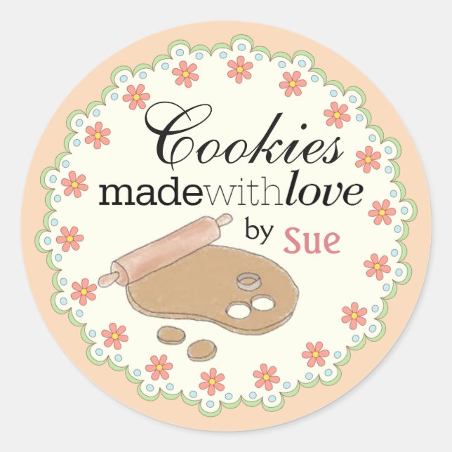 Custom Year 'Round Pastel Cookie Geschenkaufkleber Runder Aufkleber (Vorderseite)