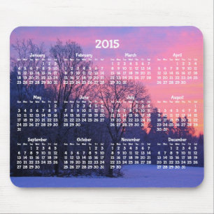 Custom Yearly Calendar 2015 Mouse Pads Winter Mousepad