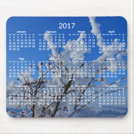 Custom Yearly Calendar 2017 Mouse Pads Winter Mousepad