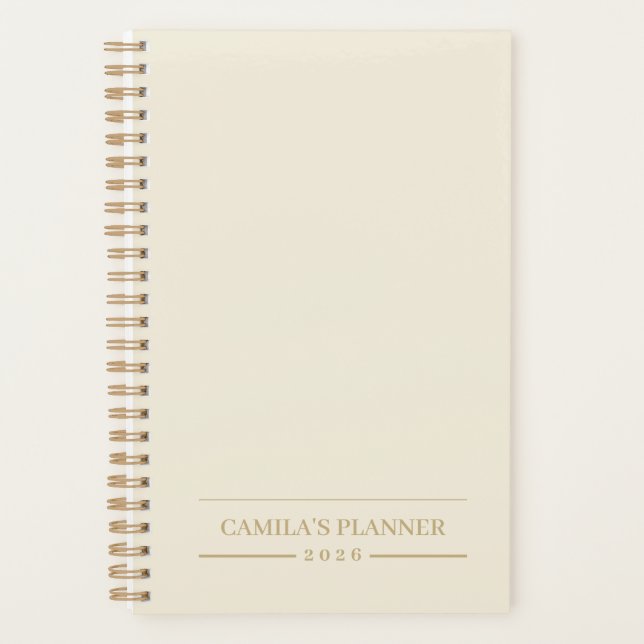 Custom Yearly Planner | Sleek Neutral Design (Devant)