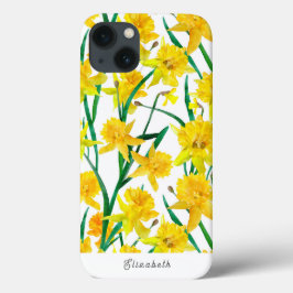 Custom Yellow Daffodil Muster Case-Mate iPhone Hülle