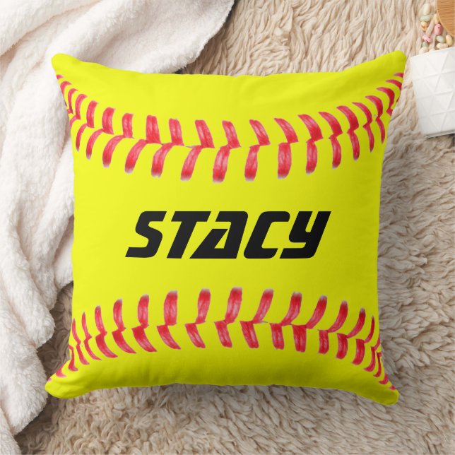 Custom Yellow Fastpech Softball Kissen (Decke)