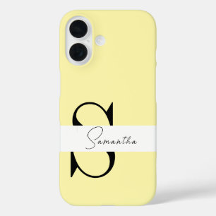 Custom Yellow Pastel iPhone Case mit Monogram