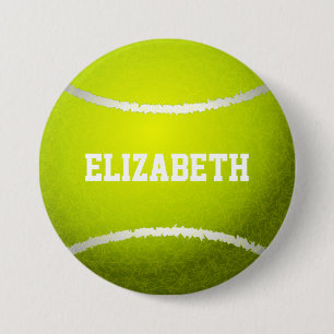 Custom Yellow Tennis Ball Button