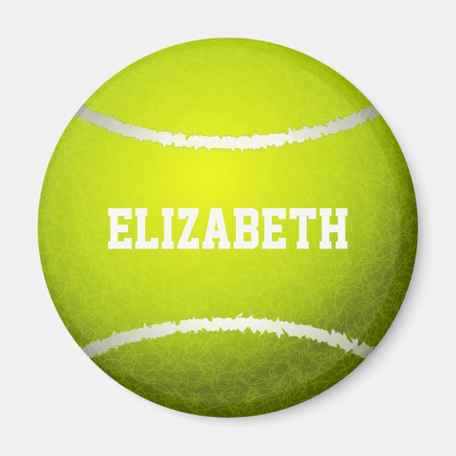 Custom Yellow Tennis Ball Magnet (Vorne)