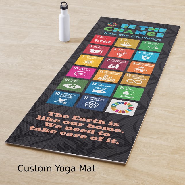Custom Yoga Mat Personalisiert Mindfulful Yoga Gea Yogamatte (Custom-Yoga-Mat-Personalized-Mindfulness-Yoga-Gear-Yoga-Teacher-Gifts)