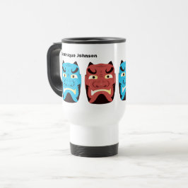 Custom Yokai Oni (japanischer Dämon) Reisebecher
