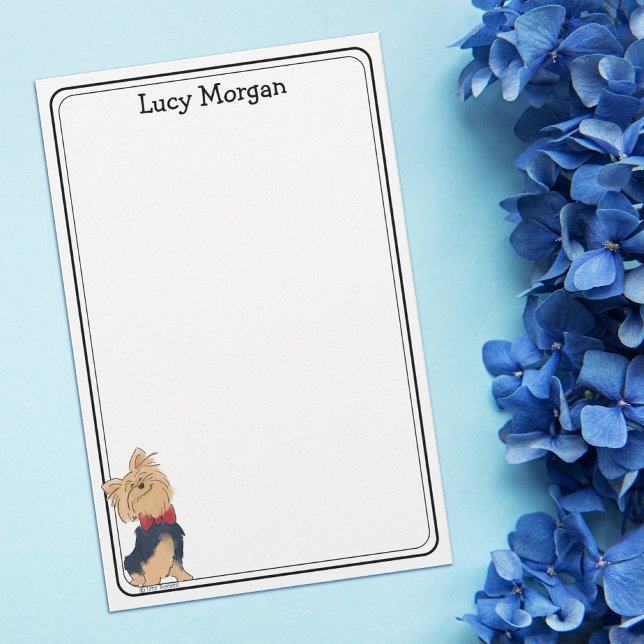 Custom Yorkie Cute Dog Art  Briefpapier (Von Creator hochgeladen)