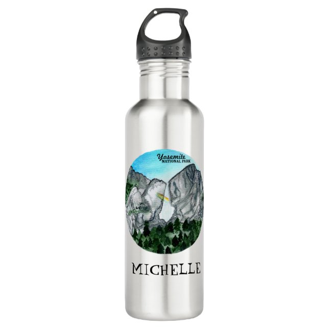 CUSTOM Yosemite Nationalpark Parco Civico-Ciani Edelstahlflasche (Vorderseite)
