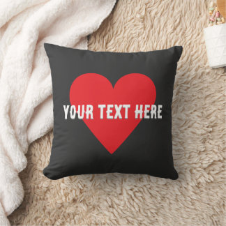 Custom your city or team heart Throw Pillow  Kissen