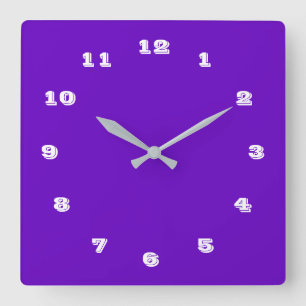Custom Your Colors Font Numbers Wall Clock Quadratische Wanduhr
