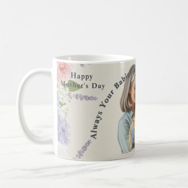Custom  your family photo Mother's day Kaffeetasse (Links)