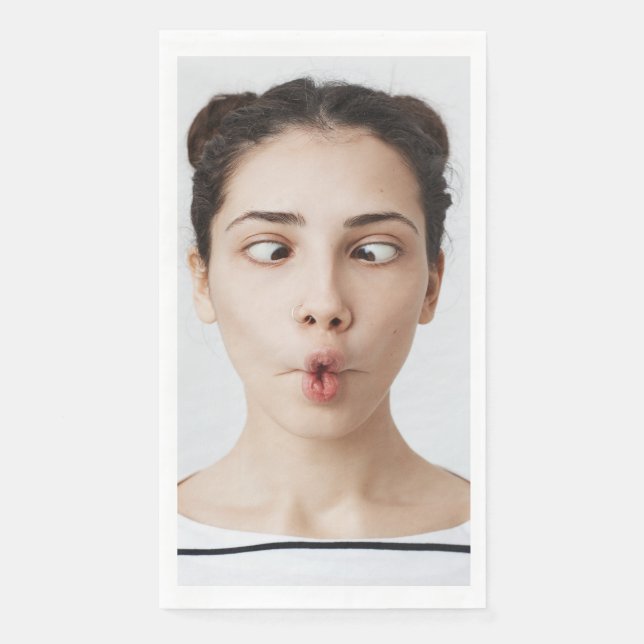 Custom Your Funny Face Photo Selfie Serviette (Vorderseite)