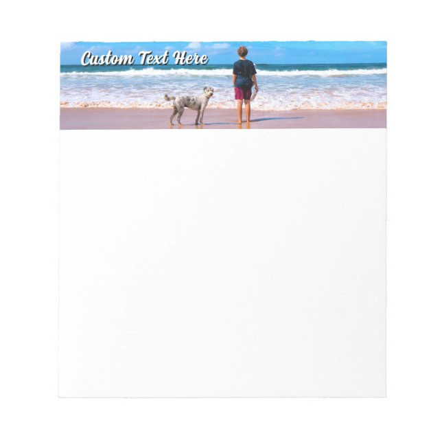 Custom Your Pet Photo Notepad Personalized Text Notizblock (Vorderseite)