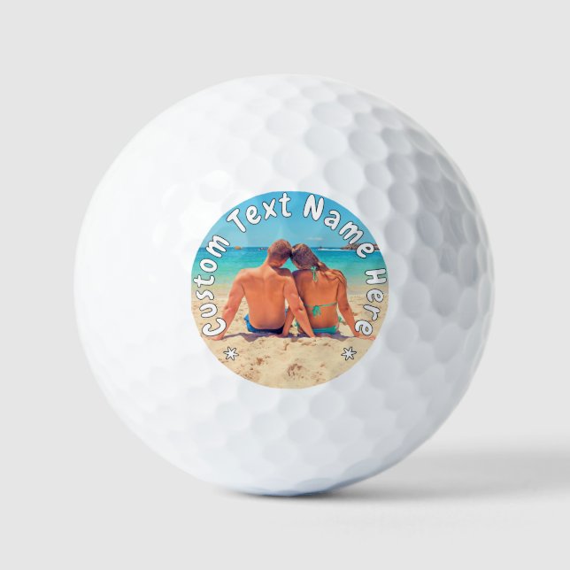 Custom Your Photo Golf Balls Personalized Text Golfball (Vorderseite)