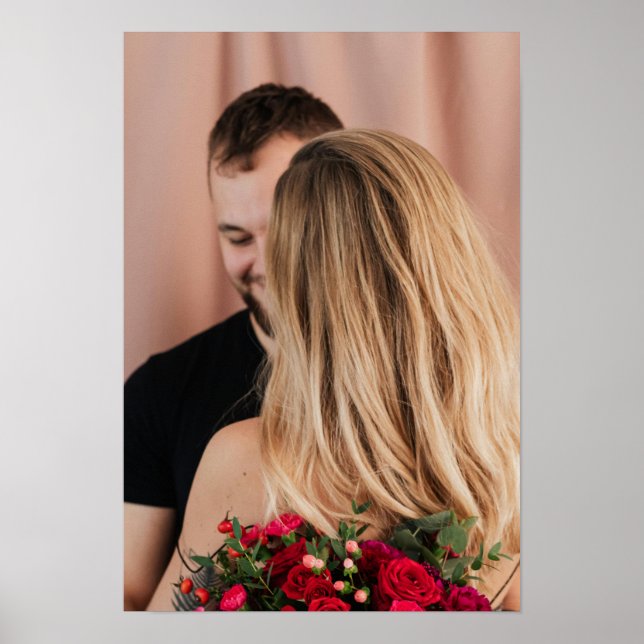Custom Your Romantic Couple Photo Image Poster (Vorne)