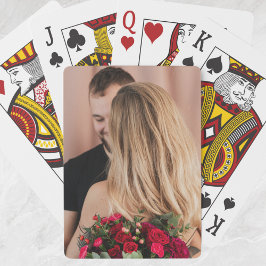 Custom Your Romantic Couple Photo Image Spielkarten