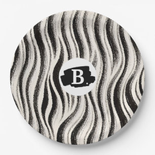 Custom Zebra Paper Plate - Personalisiert Pappteller
