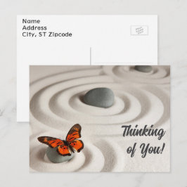 Custom Zen Garden, Monarch Butterfly | Trendy Postkarte