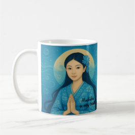 Custom Zen Meditation Art Mindfulness Yoga Blue Kaffeetasse