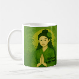 Custom Zen Meditation Art Mindfulness Yoga Green Kaffeetasse