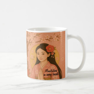 Custom Zen Meditation Art Mindfulness Yoga Pink Kaffeetasse