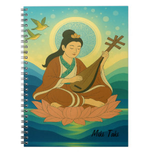 Custom Zen Meditation Mindful Goddess Benzaiten Notizblock