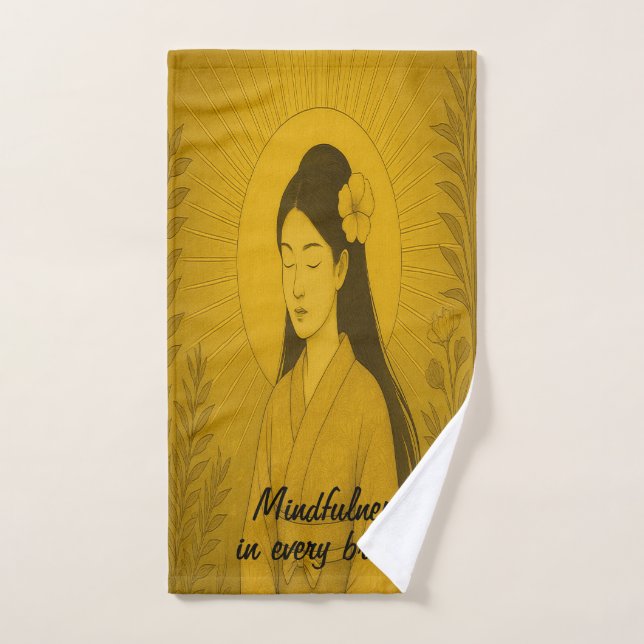Custom Zen Yoga Meditation Achtung Braun Handtuch (Handtuch)
