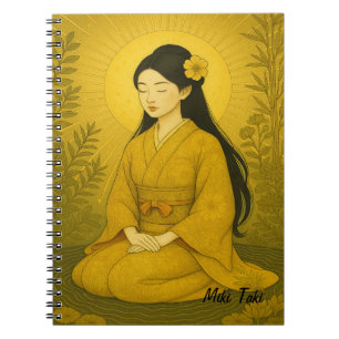 Custom Zen Yoga Meditation Nachsicht Art Yellow Notizblock