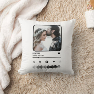 Custome Foto Song Playlist Couple Valentine's Day Kissen