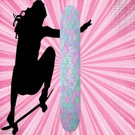 Custome Glitzer Girly mermaid chic Skateboard