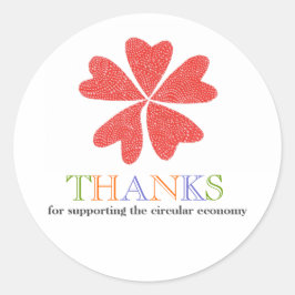 Customer Circular Economy Thank You Runder Aufkleber