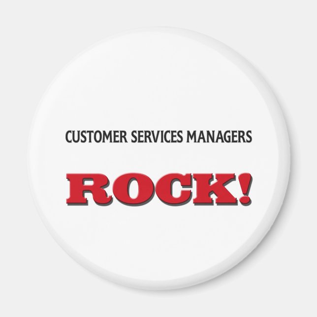 Customer Services Manager Rock Magnet (Vorne)
