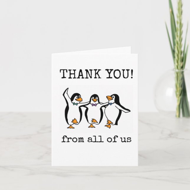 Customer Thank You Card, From All of Us, Funny Karte (Vorderseite)