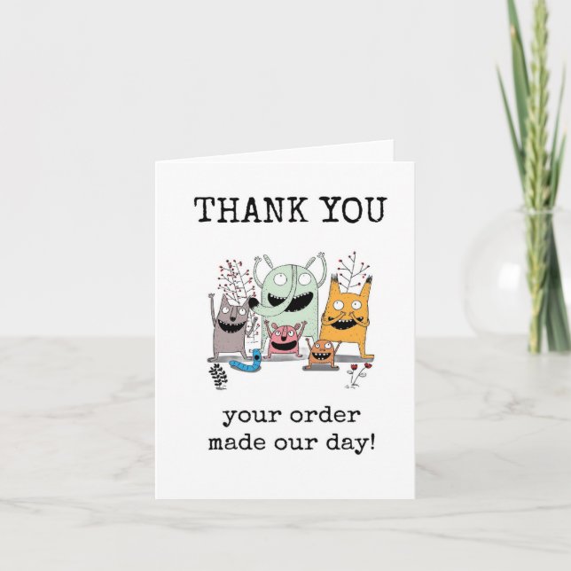 Customer Thank You Card, Funny, Cute Karte (Vorderseite)