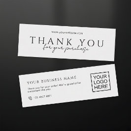 Customers Order Packaging Thank You Mini Inserts Mini Visitenkarte