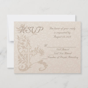 CustomInvites Cross Blüh Wedding RSVP Card