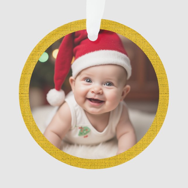 Customisable Baby's First Christmas Acrylic Ornament (Vorderseite)