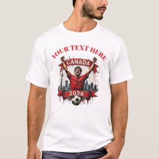 Customisable Canada Soccer Football Team Supporter T-Shirt