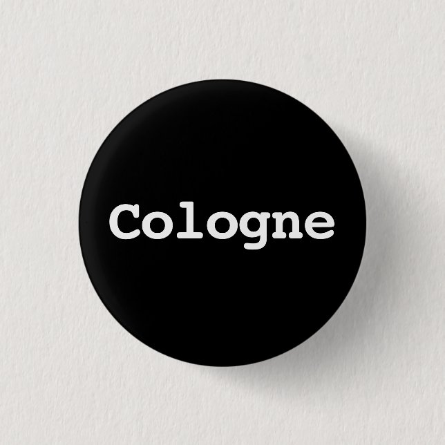 Customisable Cologne Typography Button (Vorderseite)