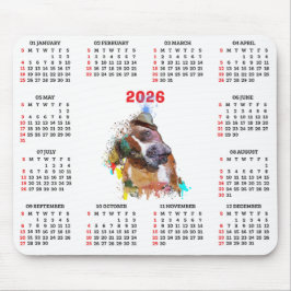 Customisable Cute Pittie Dog Calendar   Mousepad