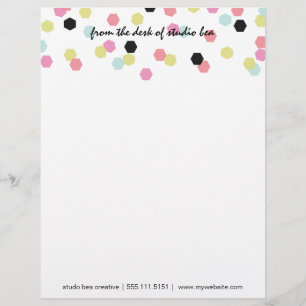Customisable En-tête de lettre de confettis de sortilège