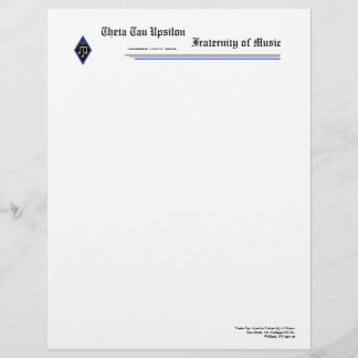 Customisable En-tête de lettre de Tau Upsilon de thêta