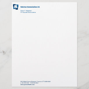 Customisable En-tête de lettre d'entreprise de carrés