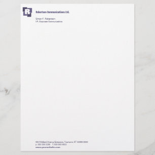 Customisable En-tête de lettre d'entreprise de carrés