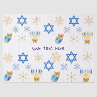 Customisable Hanukkah winter tissue Paper Seidenpapier