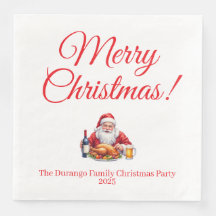 Customisable Jolly Santa Claus Christmas Dinner