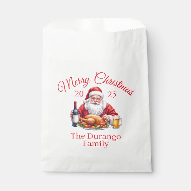 Customisable Jolly Santa Claus Christmas Party  Geschenktütchen (Vorderseite)